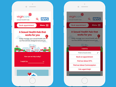 Virgin Care Sexual Health Natural Language Form form language mobile natural popout sexual health ui virgin virgin care