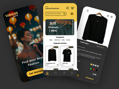 Viridis Fashion App - UI Design