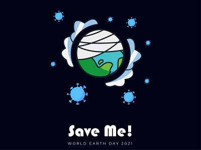 Earth Day 2021 art blue earth earth day flat illustration poster t shirt t shirt design vector