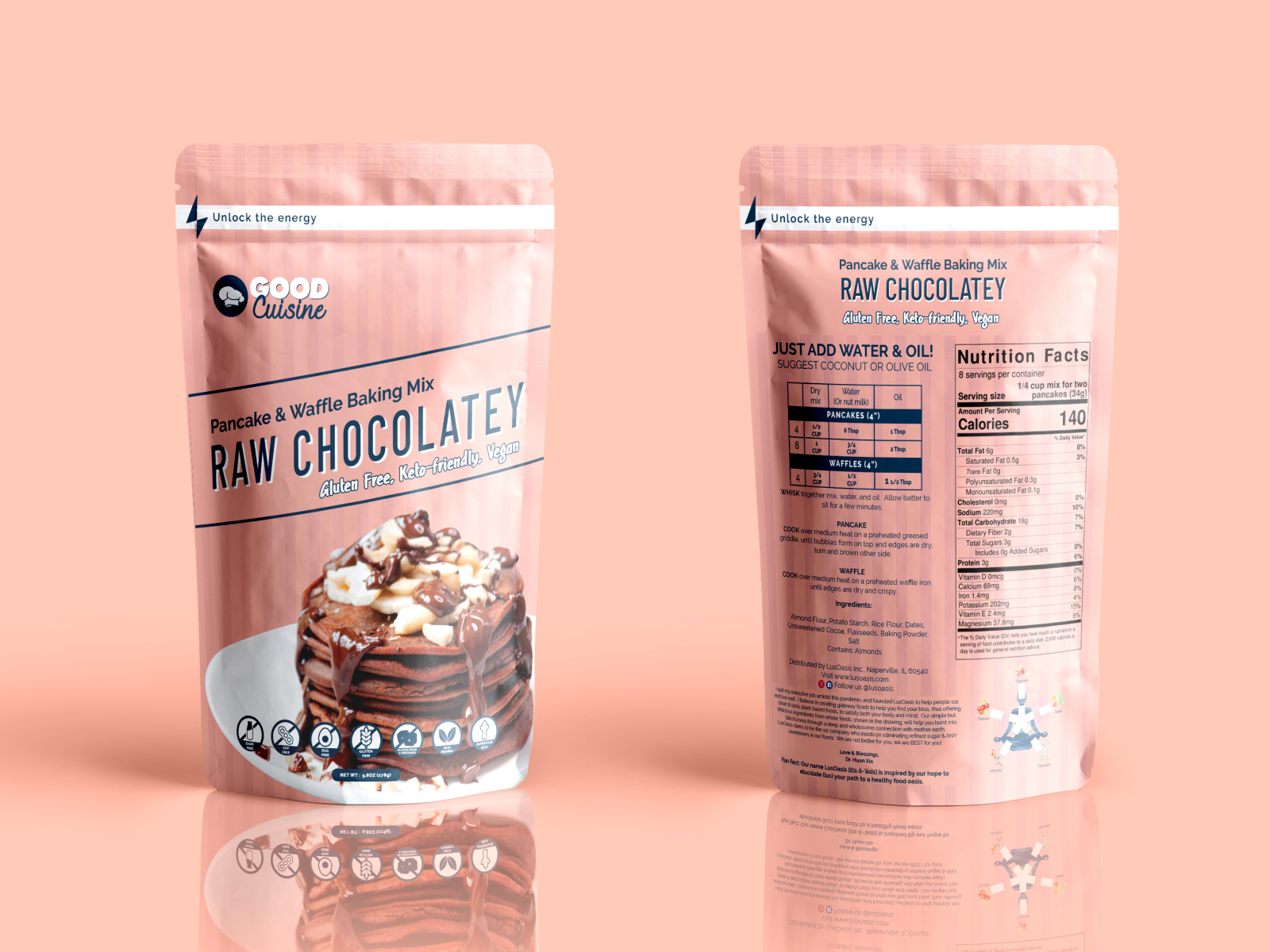 Pancake Packaging Design Raw Chocolatey by Mahmud Abdullah on Dribbble