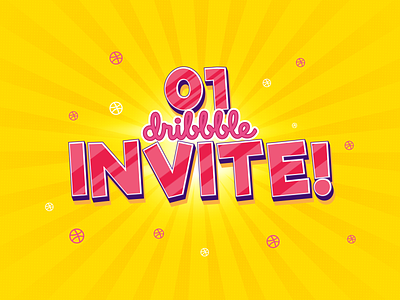 1 Invitation (CLOSED) design draft dribbble dribble invitation illustration invitation invite retro simple typography vector