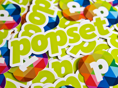 Popset Stickers app green group albums group diaries iphone mobile albums photo app photo chat rainbow sticker swag