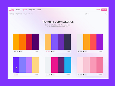 color palette - explore by Ali Turkaman on Dribbble