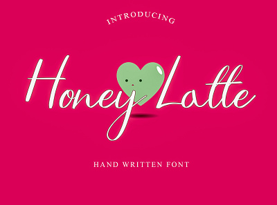 Honey Latte branding design font design handmade handwritten littering minimal script typography web