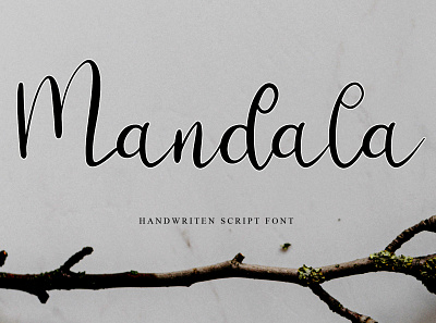 Mandala calligraphy font design fonts handmade handwritten illustration littering script typography