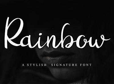 Rainbow calligraphy design font design fonts handmade handwritten illustration logo modern modern design script typography