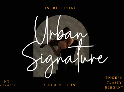 Urban Signature design font design graphic design handmade handwritten illustration logo monoline script signature typography