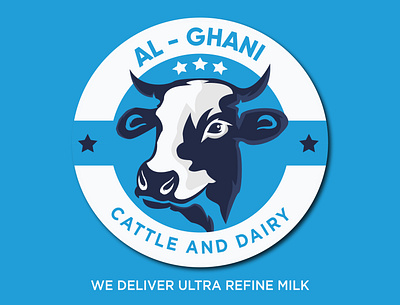 AL-Ghani Cattle and Dairy Logo Redesign branding design esportslogo illustration illustrator logo typography ui ux vector