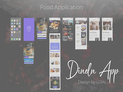 Food Application ( Dineln ) app branding logo mobile app design ui uiux ux web webdesign