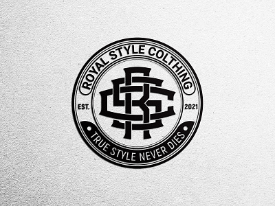 RSC Monogram logo for clothing brand