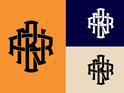 RNB Monogram logo for clothing brand