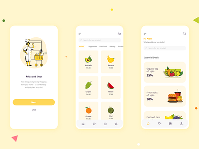 Grocery App UI Design duotone style grocery app grocery app ui lifestyle minimal design ui mobile app ui mobile ui modern ui online grocery online shopping online store ui ui ui ux