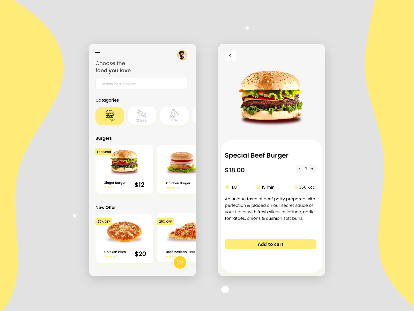 Food delivery app UI Design by Jarin Tasnim on Dribbble