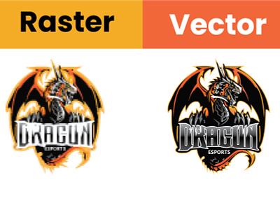Dragon Mascot Logo vectorization illustration vector