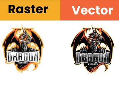 Dragon Mascot Logo vectorization