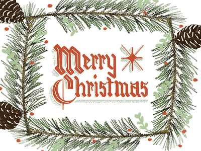 Merry Christmas christmas illustration lettering merry