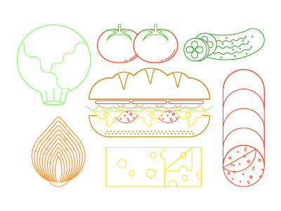 Subz food icon illustration
