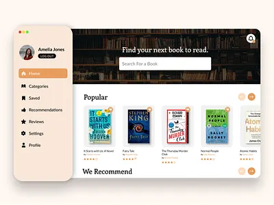 Book Store - Desktop App app book book cover book review book store bookshop desktop app ebook homepage interface library minimal online book online book app read search book ui web