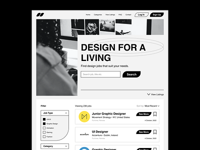 Design Job Finder Landing Page - Web Design