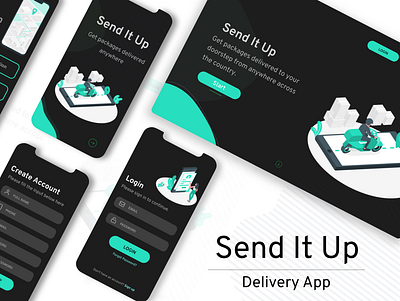 Send It Up - A delivery app app ui ux