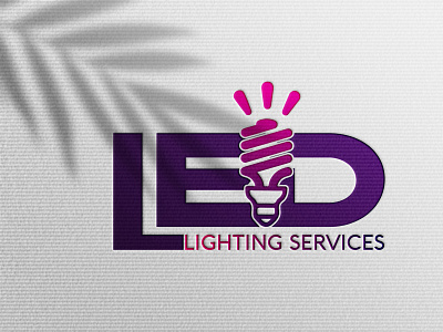 LED lighting service 2 abstract logo branding creative logo logo logo design typogaphy vector