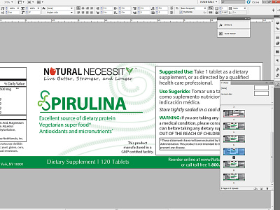 Spirulina Label