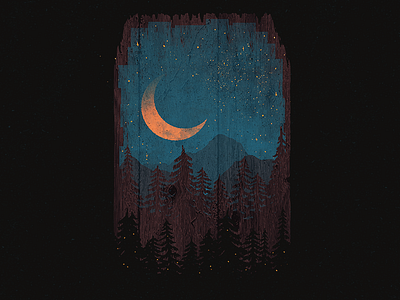 Those Summer Nights... forest landscape moon mountains nature night summer wild wilderness