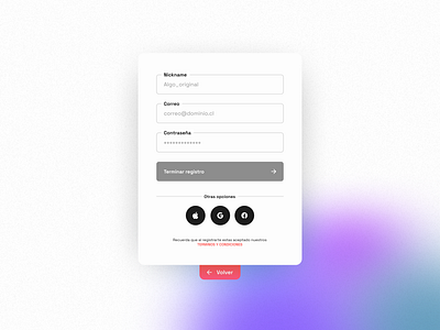 Minimal - Sign Up app design ui web