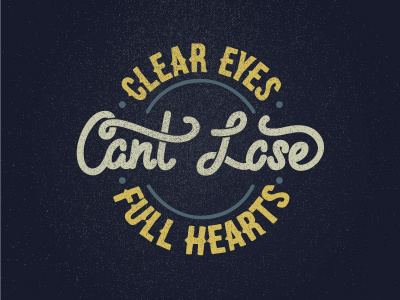 Friday Night Lights debut grunge hand letter quote type typography