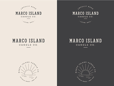Marco Island Candle Company branding candle handmade identity logo logo variations vintage