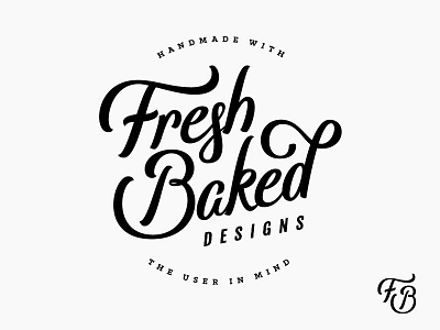 Fresh Baked Designs design hand letter logo script typography