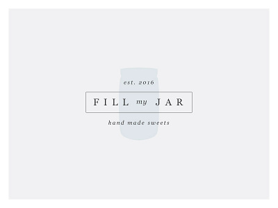 Fill My Jar hand made logo logo concept minimal simple typography