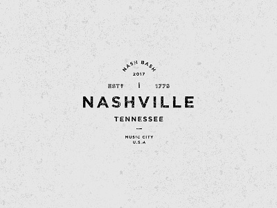 Nashville badge grunge logo nashville type treatment typography