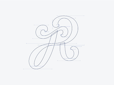 JR Monogram bezier initials logo logo type monogram vector lettering wedding monogram