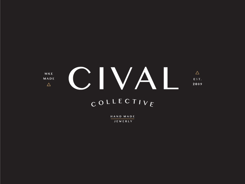 CIVAL Collective typography badge logo brand identity logo