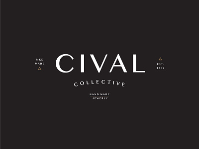 CIVAL Collective badge logo brand identity logo typography