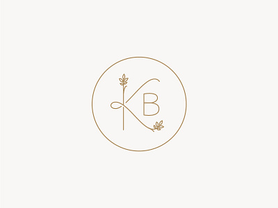 KB Monogram bezier initials logo logo type monogram submark vector lettering