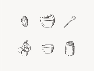 Fill My Jar brand identity branding cooking drawing illustrations utensils