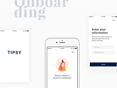 Tipsy App Onboarding