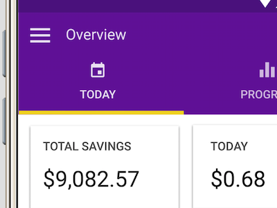 Savings app - Android android app material mobile ui ux