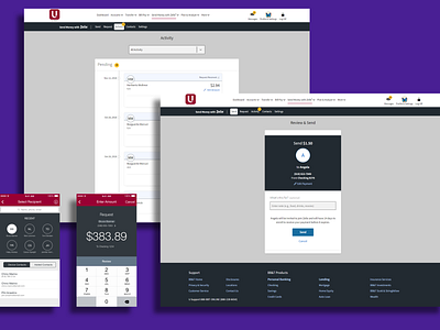 Zelle by BB&T android app design interaction design ios mobile ui ux
