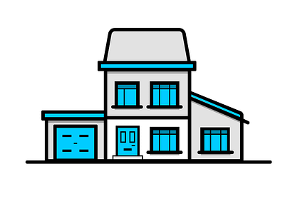House Illustration house illustration line minimal practice