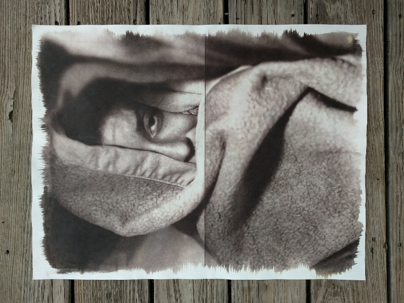 Van Dyke Brown process alternative made hand print photo brown dyke van