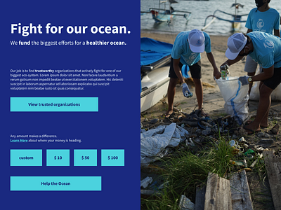 Crowdfunding Campaign crowdfunding campaign dailyui dailyui032 ocean ui visual design