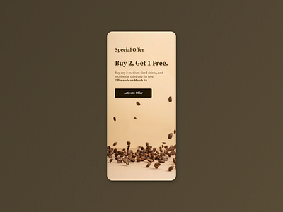 Special Offer coffee dailyui dailyui036 special offer ui visual design
