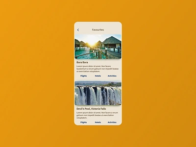 Favourites bucket list dailyui dailyui044 favourites travel travel app ui visual design