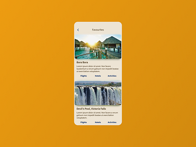 Favourites bucket list dailyui dailyui044 favourites travel travel app ui visual design