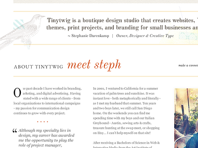 Throwback portfolio design layout (circa 2009!) layout typography