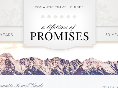 In-Progress Microsite Design romantic travel web design