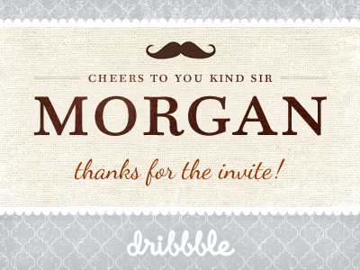 Thanks for the invite Morgan Knutson :) mustache thanks